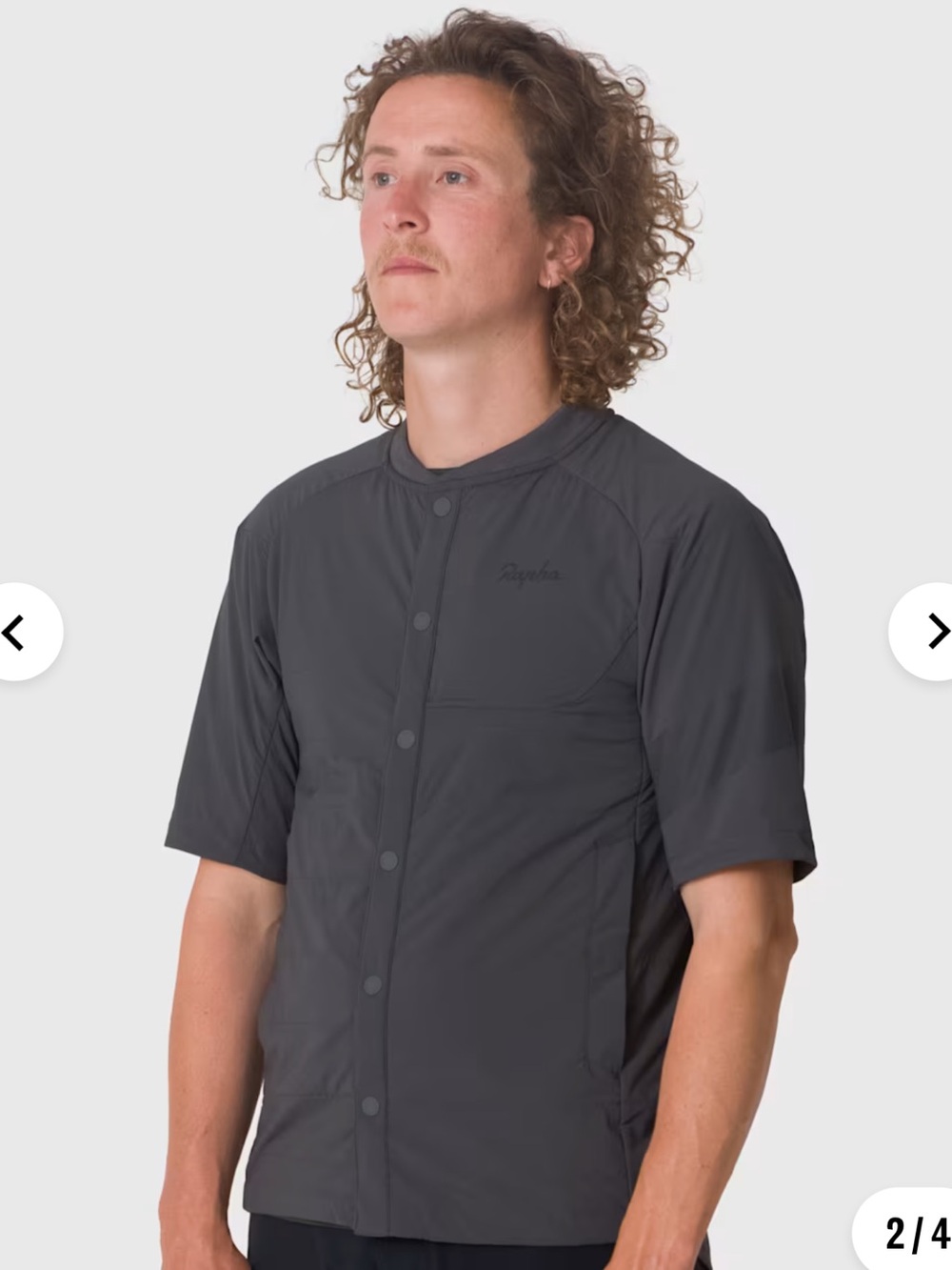 Rapha Men's Trail Insulated Gray Short Sleeve Size Medium